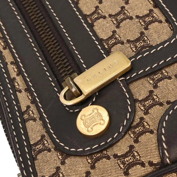 Celine Brown Canvas Macadam Handbag YS00/35 - Picture 6 of 10